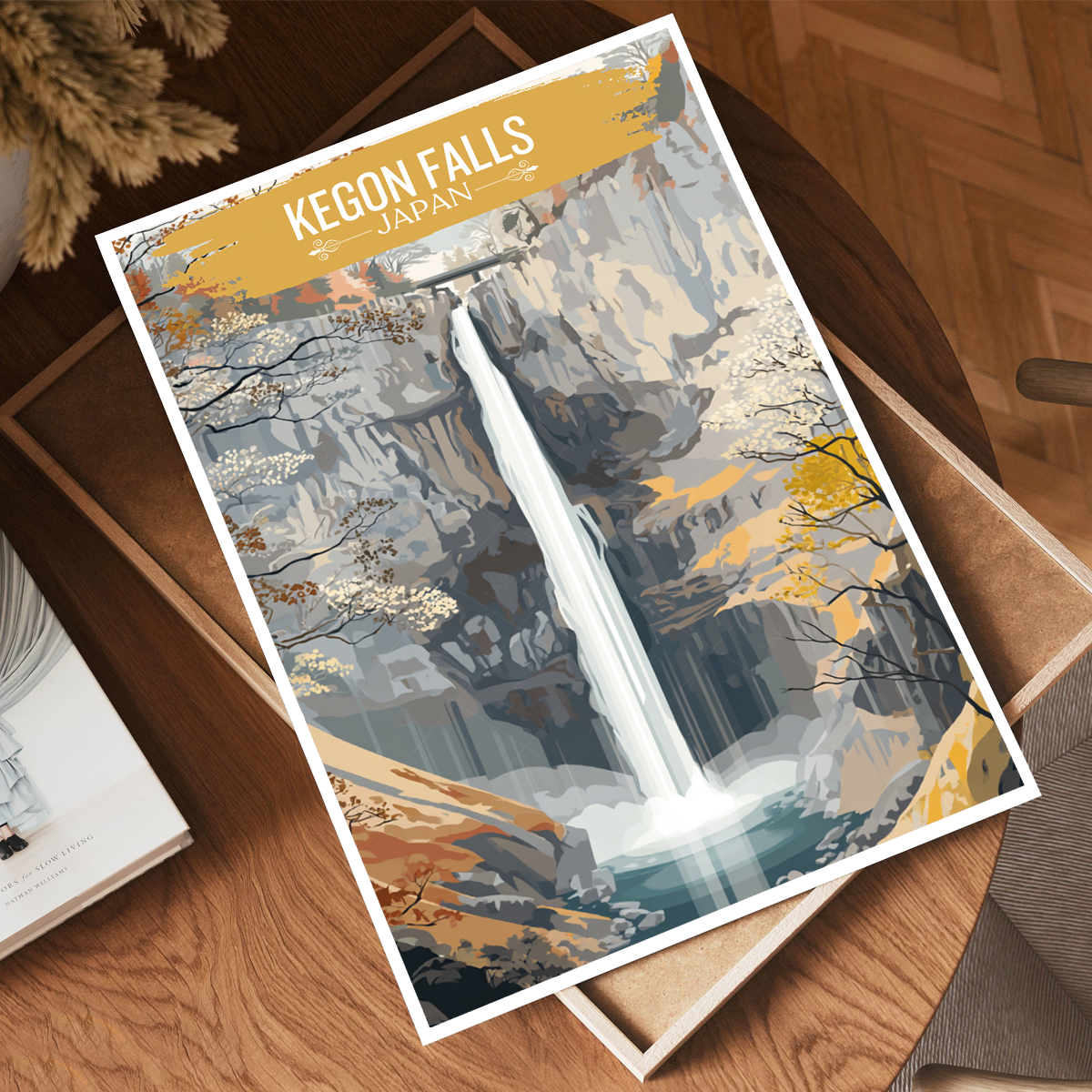Kegon Falls - Japan - Travel Art Wall Deco Poster - Art Print - Travel Art Poster