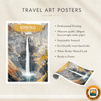 Kegon Falls - Japan - Travel Art Wall Deco Poster - Art Print - Travel Art Poster