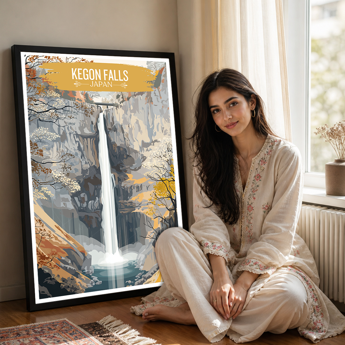 Kegon Falls - Japan - Travel Art Wall Deco Poster - Art Print - Travel Art Poster