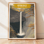Kegon Falls Nikko National Park - Japan - Travel Art Wall Deco Poster - Art Print - Travel Art Poster