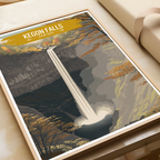 Kegon Falls Nikko National Park - Japan - Travel Art Wall Deco Poster - Art Print - Travel Art Poster