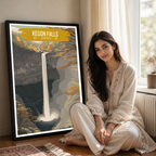 Kegon Falls Nikko National Park - Japan - Travel Art Wall Deco Poster - Art Print - Travel Art Poster
