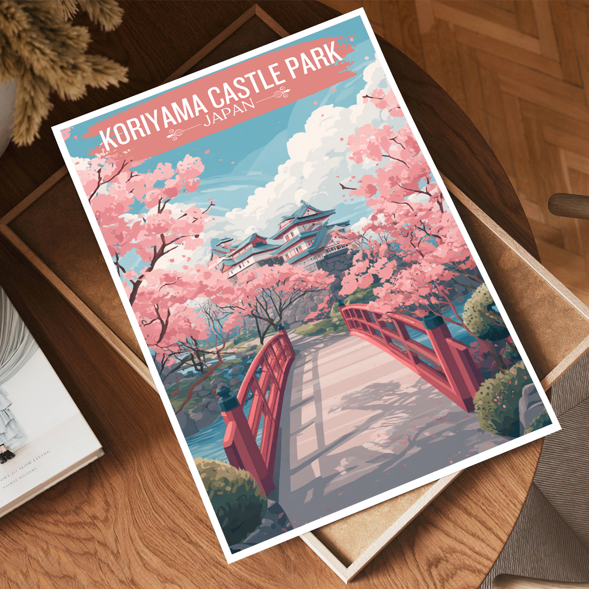 Koriyama Castle Park - Japan - Travel Art Wall Deco Poster - Art Print - Travel Art Poster