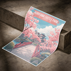 Koriyama Castle Park - Japan - Travel Art Wall Deco Poster - Art Print - Travel Art Poster