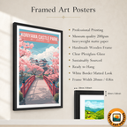 Koriyama Castle Park - Japan - Travel Art Wall Deco Poster - Art Print - Travel Art Poster