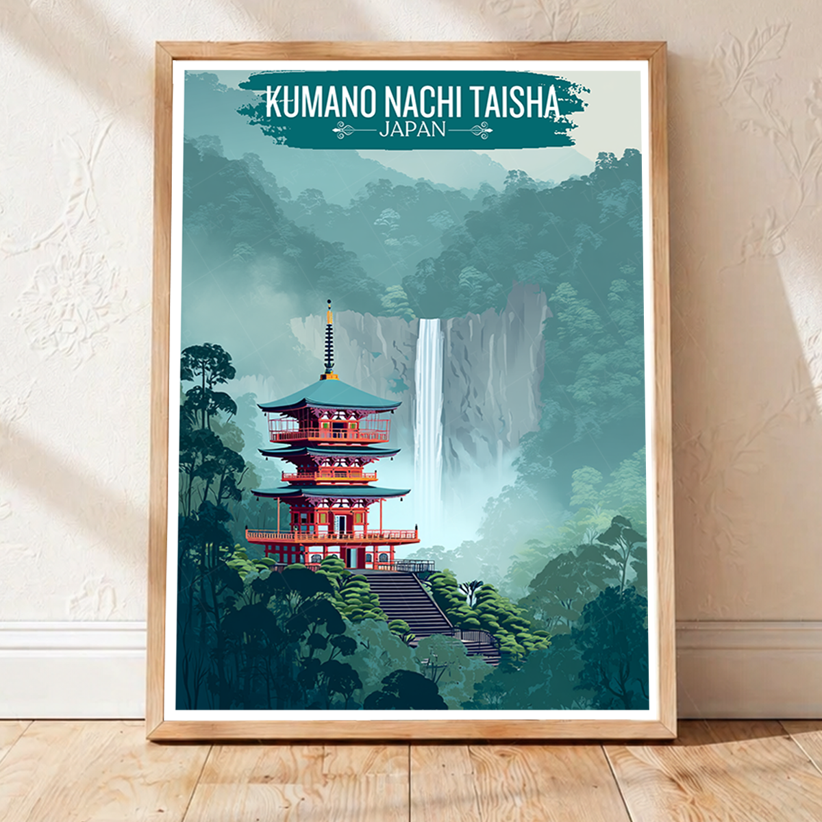 Kumano Nachi Taisha - Wakayama - Japan - Travel Art Wall Deco Poster - Art Print - Travel Art Poster