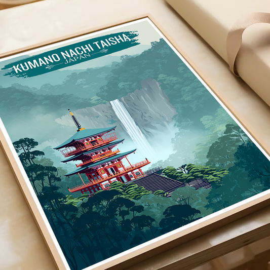 Kumano Nachi Taisha - Wakayama - Japan - Travel Art Wall Deco Poster - Art Print - Travel Art Poster