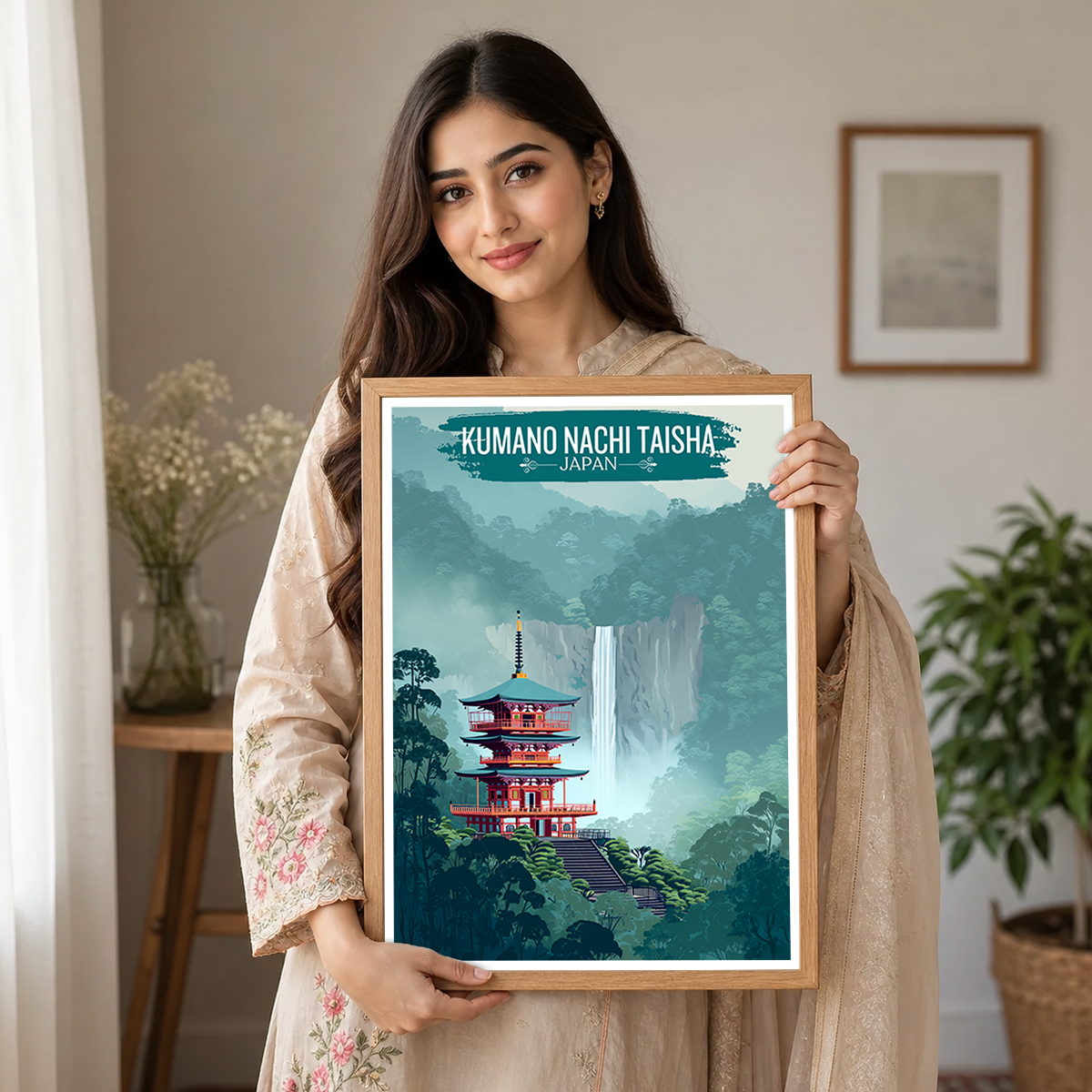 Kumano Nachi Taisha - Wakayama - Japan - Travel Art Wall Deco Poster - Art Print - Travel Art Poster
