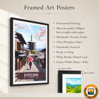 Kyoto Gion - Japan - Travel Art Wall Deco Poster - Art Print - Travel Art Poster