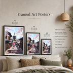 Kyoto Gion - Japan - Travel Art Wall Deco Poster - Art Print - Travel Art Poster