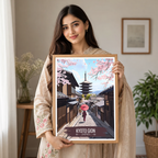 Kyoto Gion - Japan - Travel Art Wall Deco Poster - Art Print - Travel Art Poster