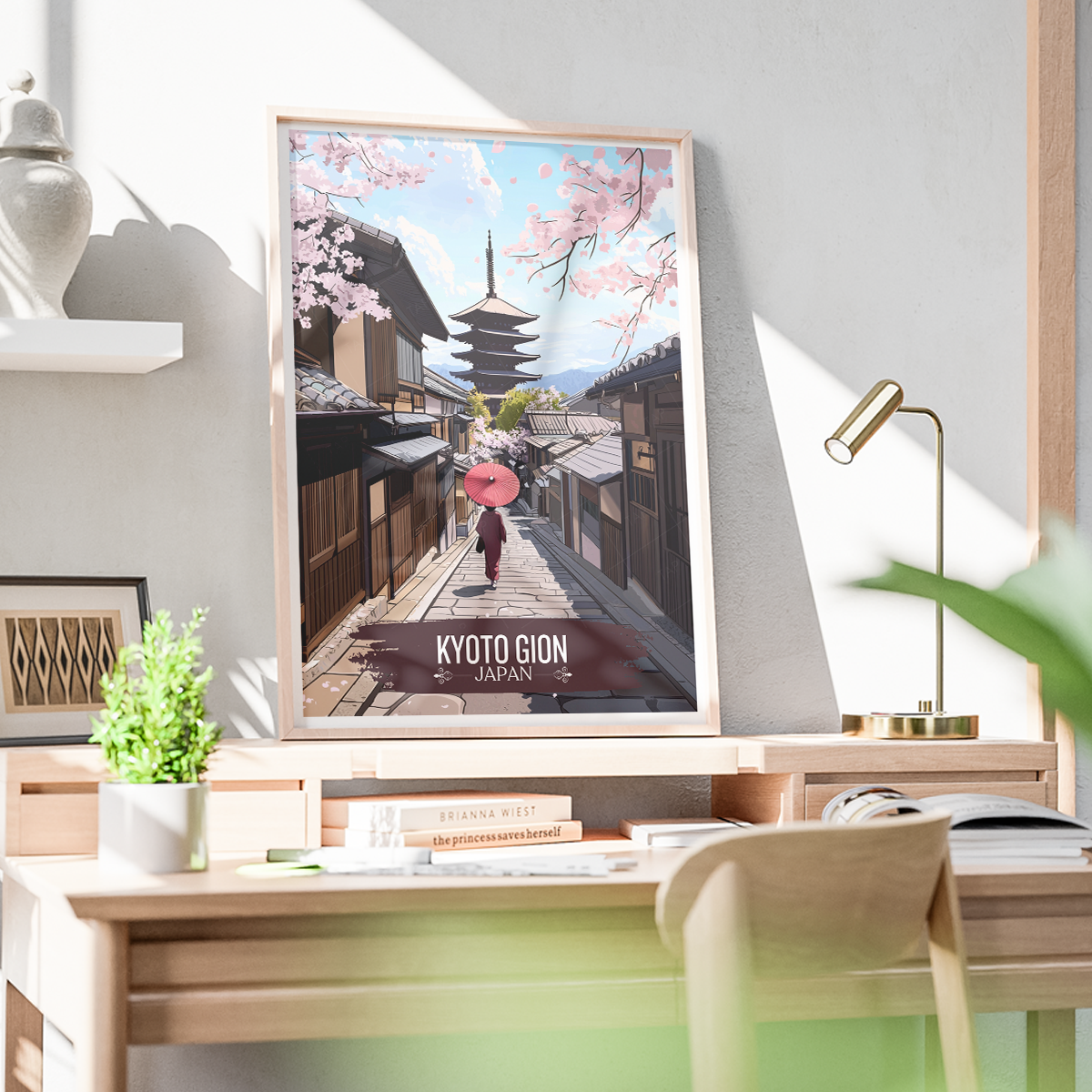 Kyoto Gion - Japan - Travel Art Wall Deco Poster - Art Print - Travel Art Poster