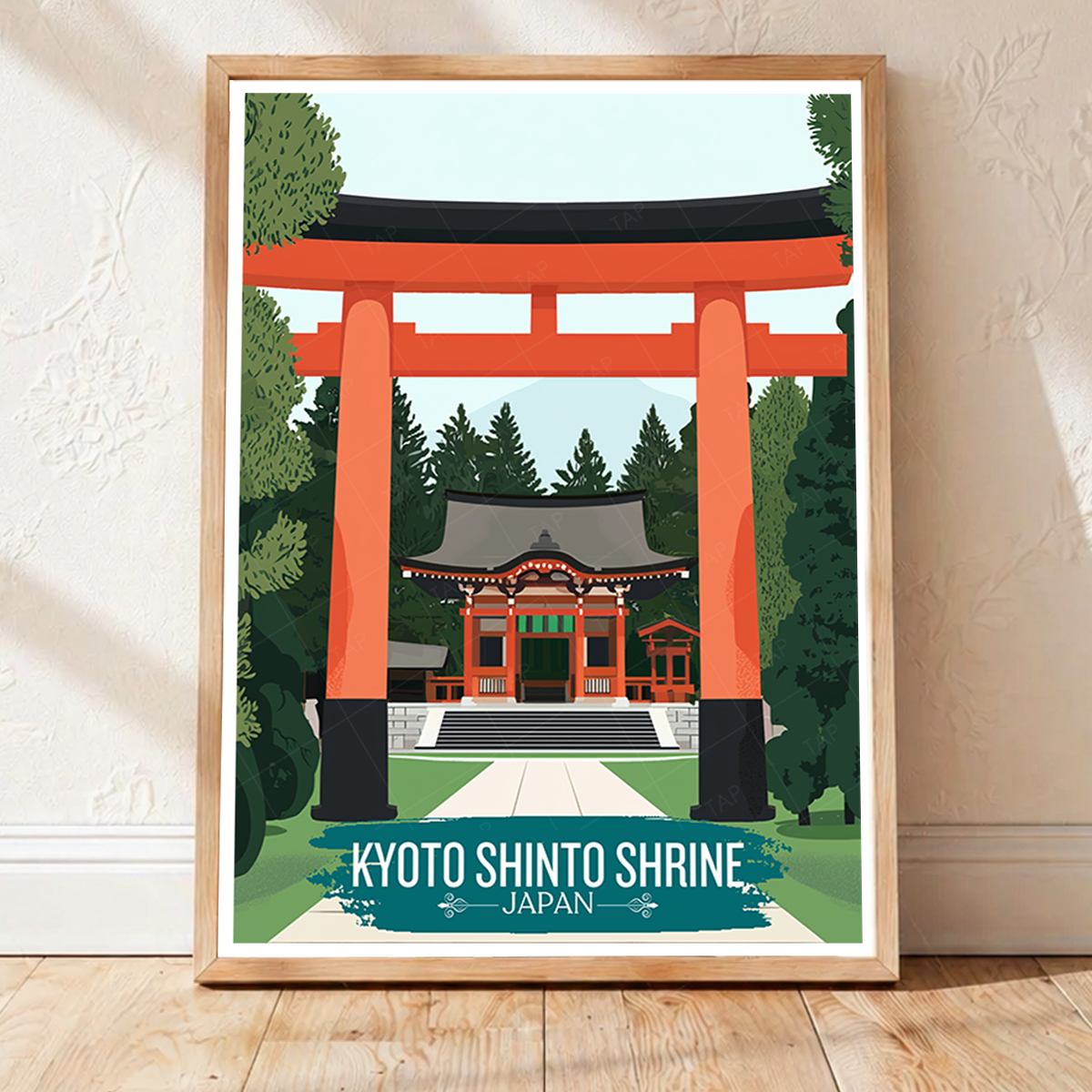 Kyoto Shinto Shrine - Japan - Travel Art Wall Deco Poster - Art Print - Travel Art Poster