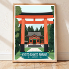Kyoto Shinto Shrine - Japan - Travel Art Wall Deco Poster - Art Print - Travel Art Poster