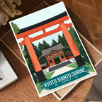 Kyoto Shinto Shrine - Japan - Travel Art Wall Deco Poster - Art Print - Travel Art Poster