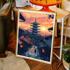 Kyoto - Japan - Travel Art Wall Deco Poster - Art Print - Travel Art Poster