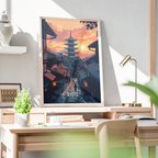 Kyoto - Japan - Travel Art Wall Deco Poster - Art Print - Travel Art Poster