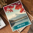 Mount Fuji - Japan - Travel Art Wall Deco Poster - Art Print - Travel Art Poster