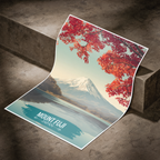 Mount Fuji - Japan - Travel Art Wall Deco Poster - Art Print - Travel Art Poster