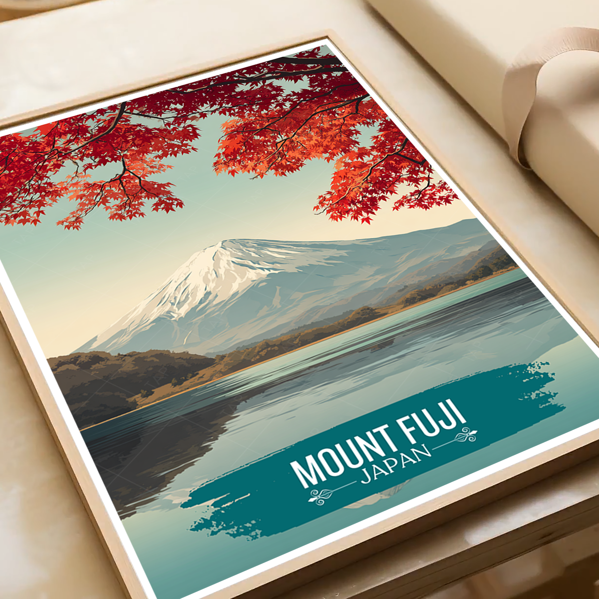 Mount Fuji - Japan - Travel Art Wall Deco Poster - Art Print - Travel Art Poster