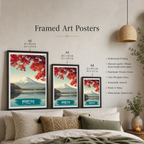 Mount Fuji - Japan - Travel Art Wall Deco Poster - Art Print - Travel Art Poster