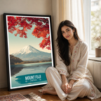 Mount Fuji - Japan - Travel Art Wall Deco Poster - Art Print - Travel Art Poster