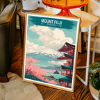 Fujisan - Japan - Travel Art Wall Deco Poster - Art Print - Travel Art Poster
