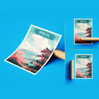 Fujisan - Japan - Travel Art Wall Deco Poster - Art Print - Travel Art Poster