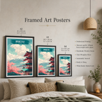 Fujisan - Japan - Travel Art Wall Deco Poster - Art Print - Travel Art Poster