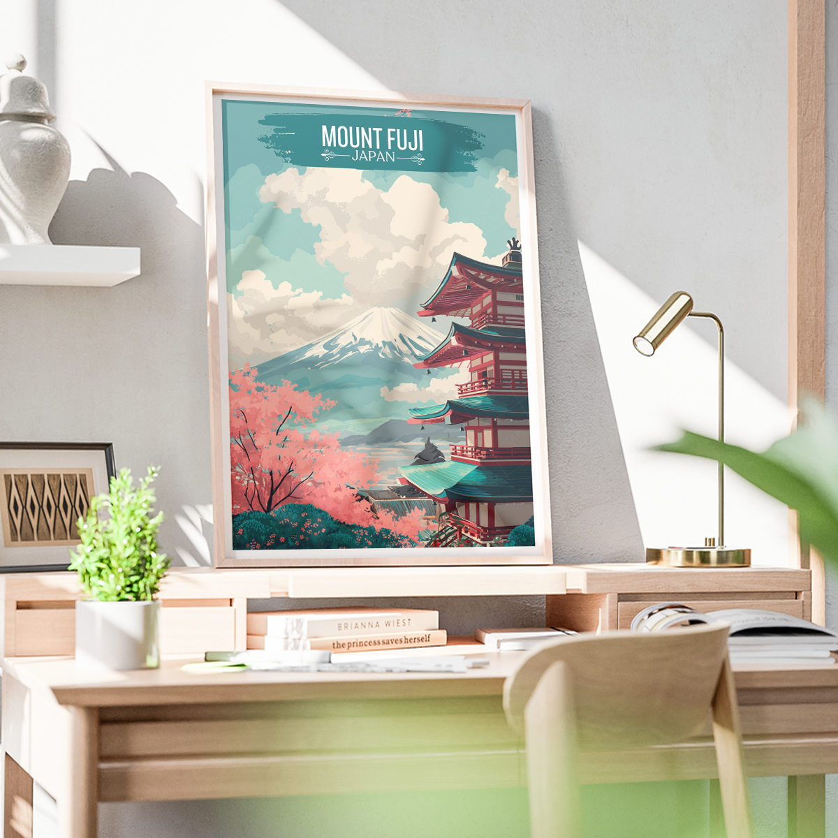Fujisan - Japan - Travel Art Wall Deco Poster - Art Print - Travel Art Poster