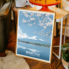 Fujiyama - Japan - Travel Art Wall Deco Poster - Art Print - Travel Art Poster