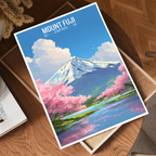 Fuji-no-Takane - Japan - Travel Art Wall Deco Poster - Art Print - Travel Art Poster