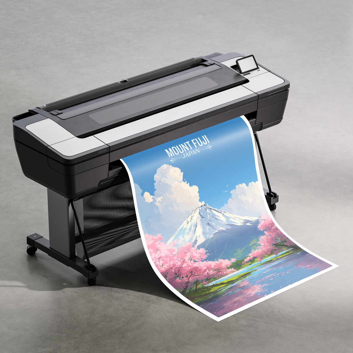 Fuji-no-Takane - Japan - Travel Art Wall Deco Poster - Art Print - Travel Art Poster