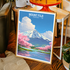 Fuji-no-Takane - Japan - Travel Art Wall Deco Poster - Art Print - Travel Art Poster
