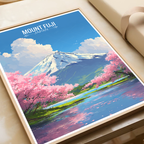 Fuji-no-Takane - Japan - Travel Art Wall Deco Poster - Art Print - Travel Art Poster