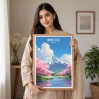 Fuji-no-Takane - Japan - Travel Art Wall Deco Poster - Art Print - Travel Art Poster