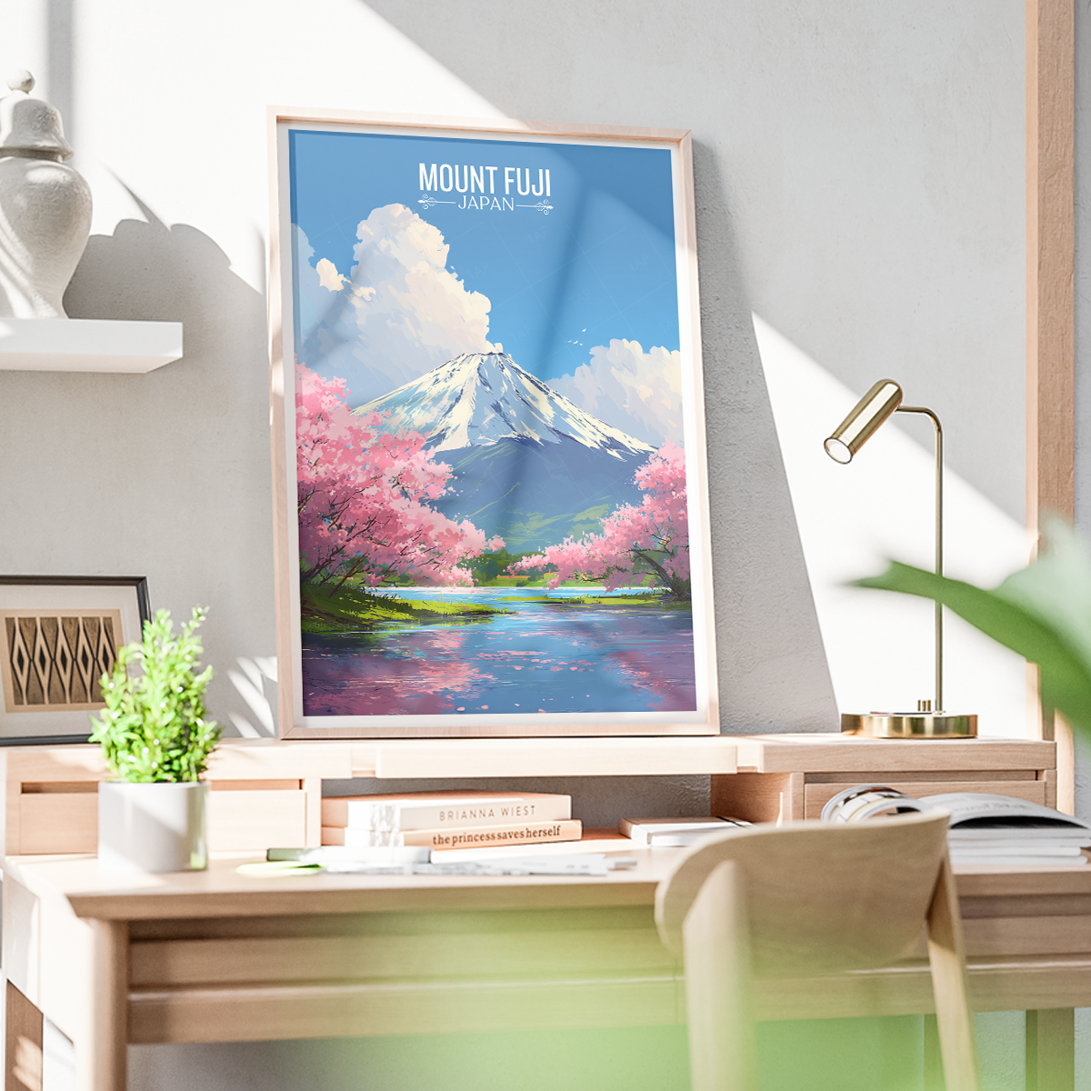 Fuji-no-Takane - Japan - Travel Art Wall Deco Poster - Art Print - Travel Art Poster