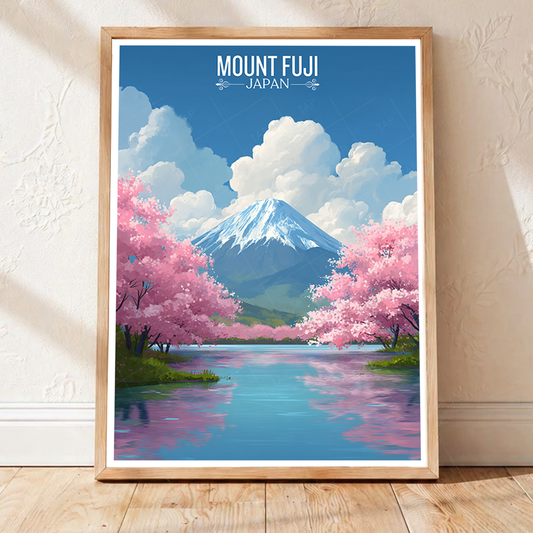Fugaku - Japan - Travel Art Wall Deco Poster - Art Print - Travel Art Poster