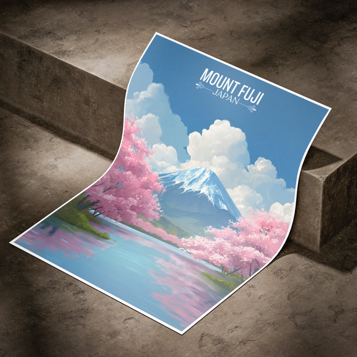 Fugaku - Japan - Travel Art Wall Deco Poster - Art Print - Travel Art Poster