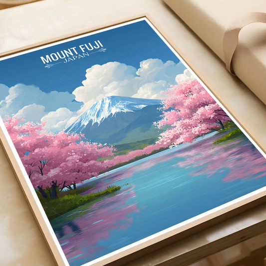 Fugaku - Japan - Travel Art Wall Deco Poster - Art Print - Travel Art Poster