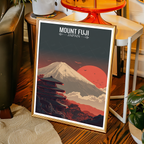 Fuji-no-Yama - Japan - Travel Art Wall Deco Poster - Art Print - Travel Art Poster