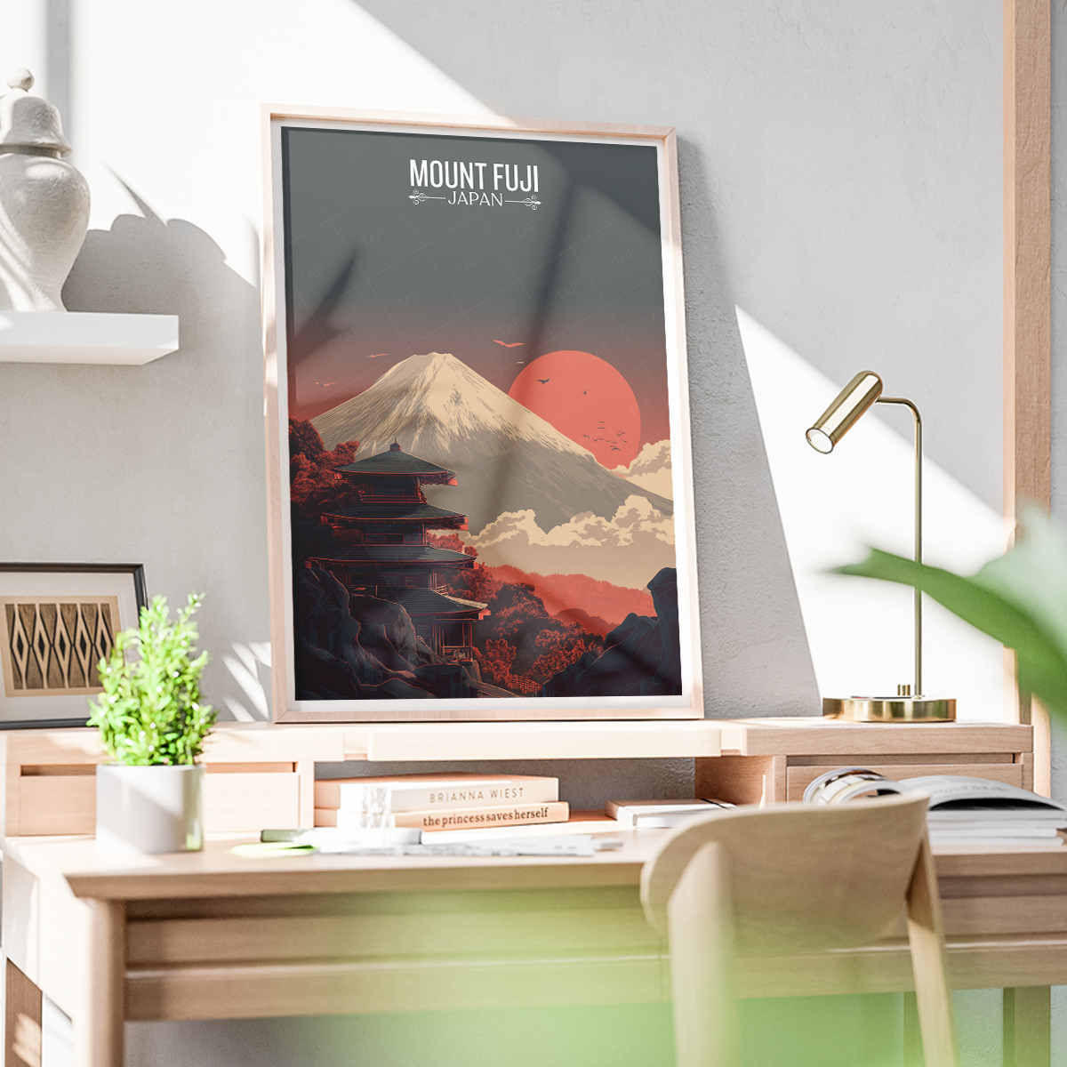 Fuji-no-Yama - Japan - Travel Art Wall Deco Poster - Art Print - Travel Art Poster