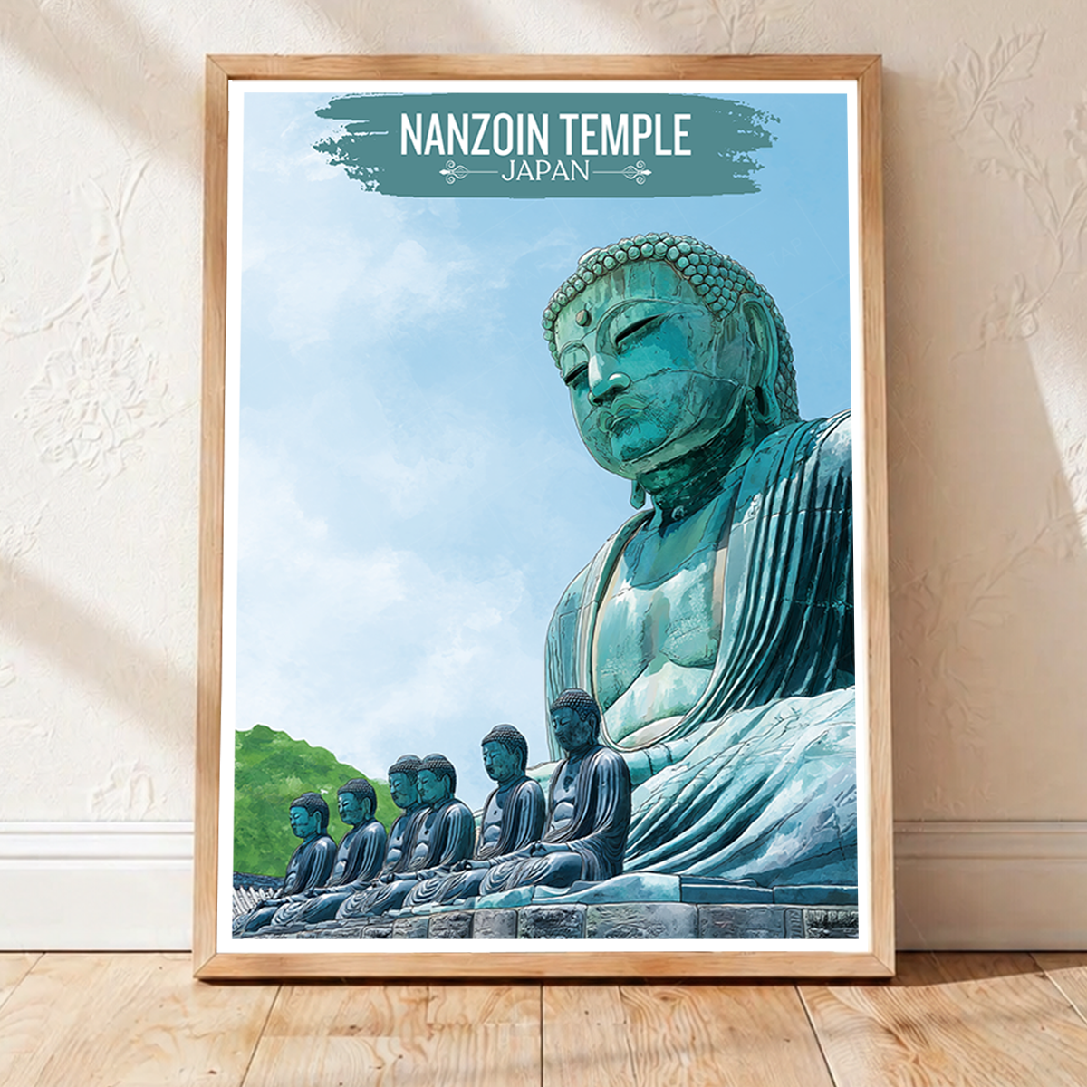 Nanzoin Temple Sasaguri - Japan - Travel Art Wall Deco Poster - Art Print - Travel Art Poster