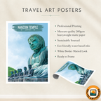Nanzoin Temple Sasaguri - Japan - Travel Art Wall Deco Poster - Art Print - Travel Art Poster
