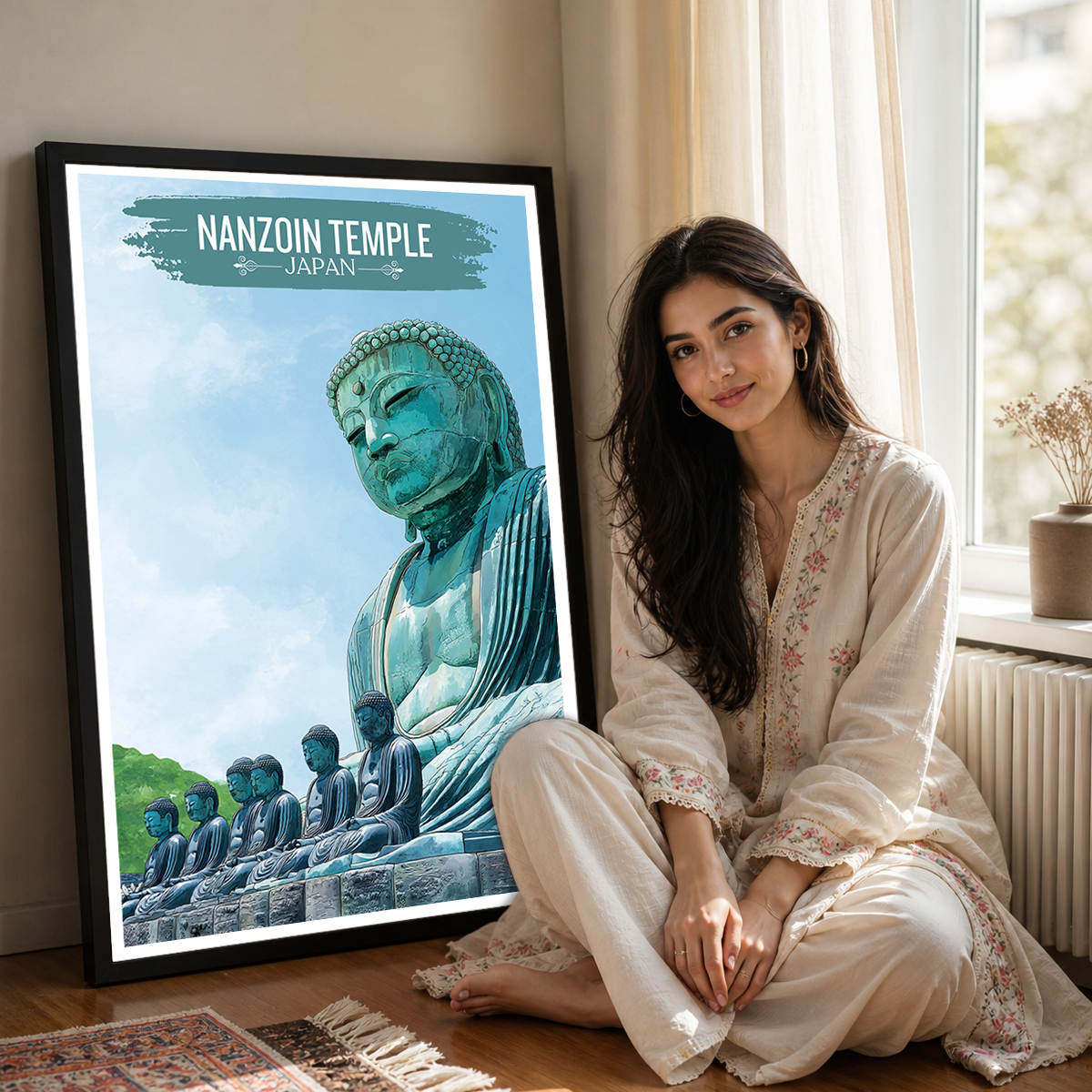 Nanzoin Temple Sasaguri - Japan - Travel Art Wall Deco Poster - Art Print - Travel Art Poster