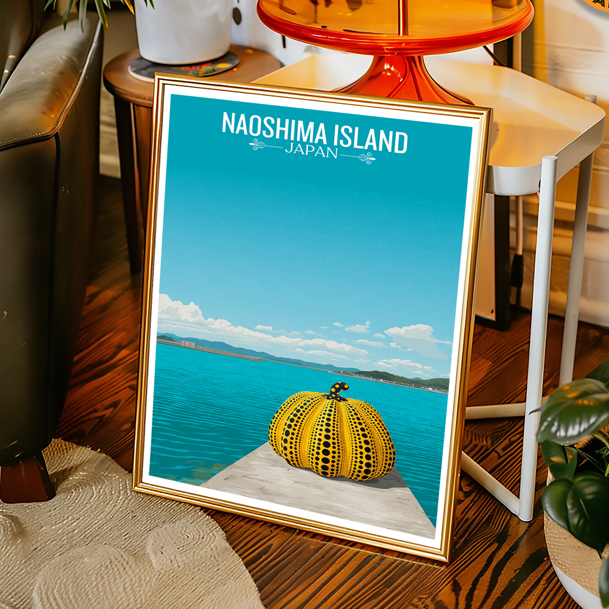 Naoshima Island - Japan - Travel Art Wall Deco Poster - Art Print - Travel Art Poster