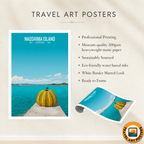 Naoshima Island - Japan - Travel Art Wall Deco Poster - Art Print - Travel Art Poster