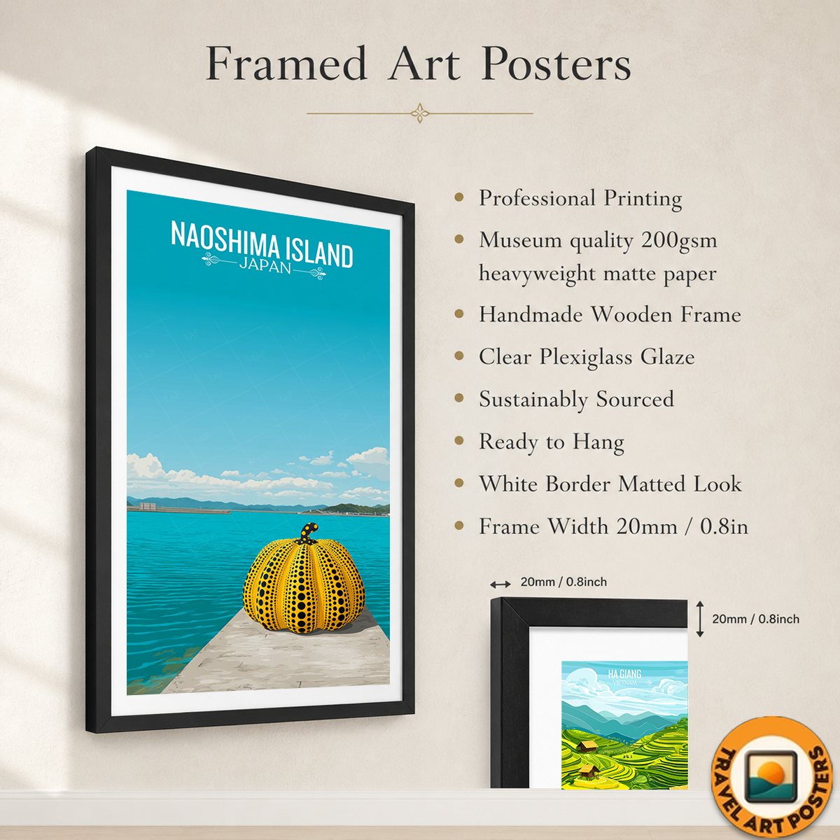 Naoshima Island - Japan - Travel Art Wall Deco Poster - Art Print - Travel Art Poster