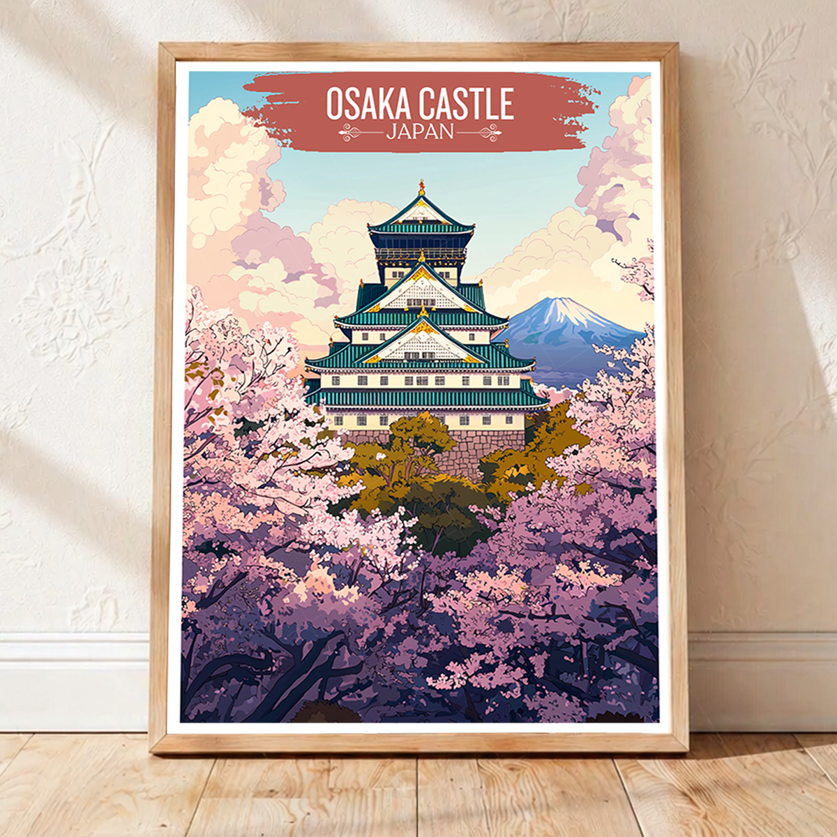 Osaka Castle - Japan - Travel Art Wall Deco Poster - Art Print - Travel Art Poster