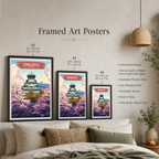 Osaka Castle - Japan - Travel Art Wall Deco Poster - Art Print - Travel Art Poster